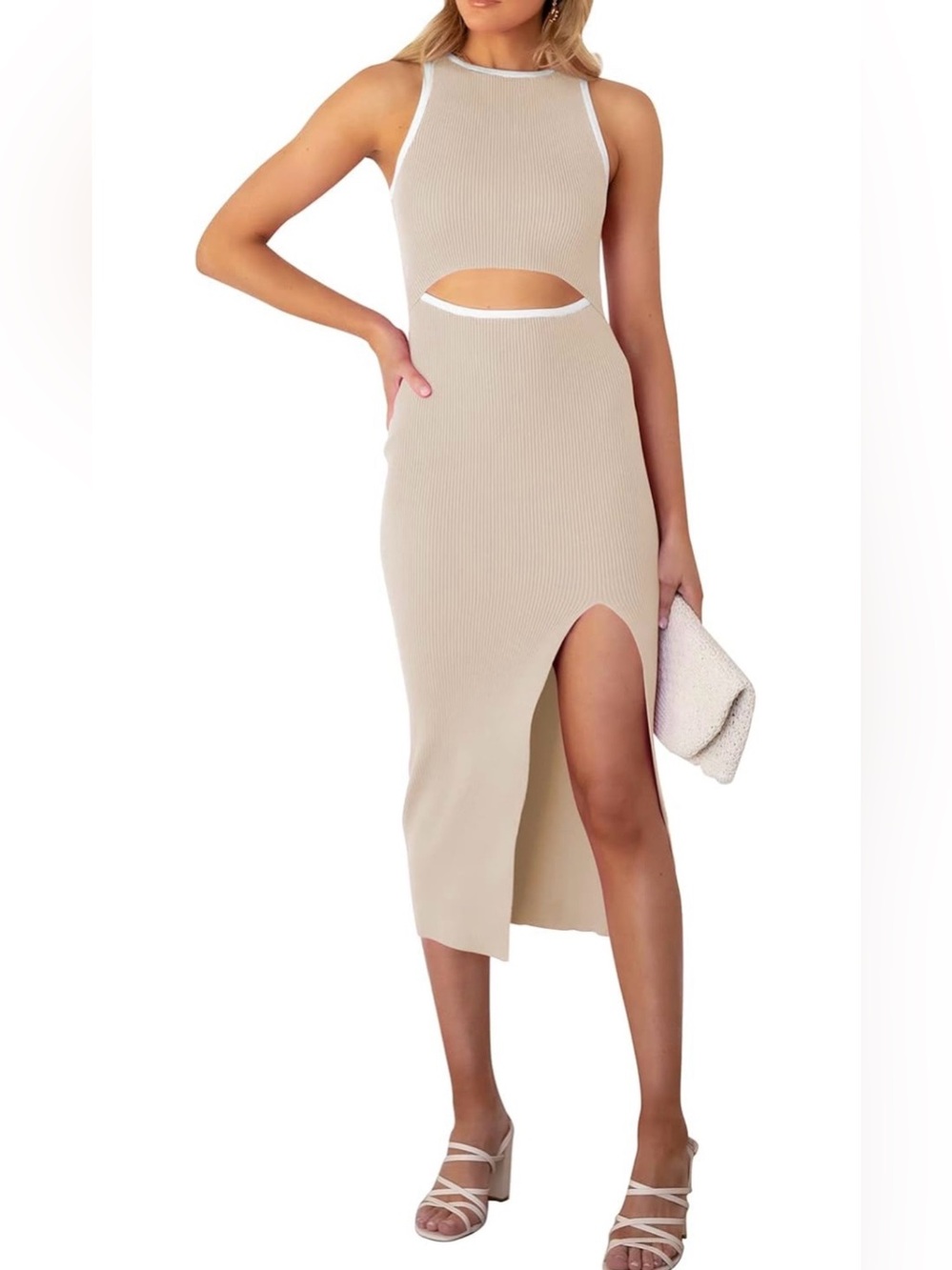 Women’s Bodycon Midi Length Cutout Dress